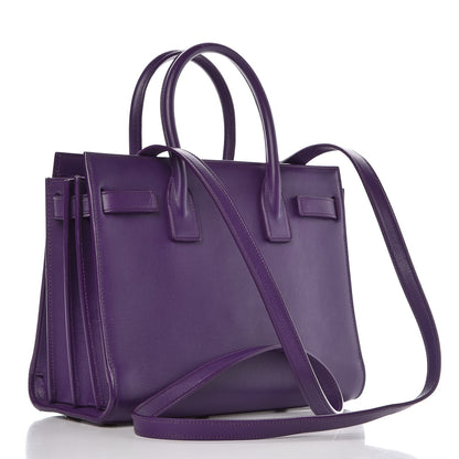 Saint Laurent Calfskin Baby Sac de Jour Purple 4 of 16