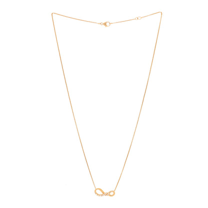 David Yurman 18K Yellow Gold Diamond Infinity Twist Pendant Necklace 3 of 5