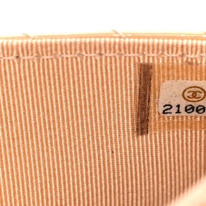 Chanel Patent Calfskin Chevron Quilted Wallet On Chain WOC Beige 8 of 12