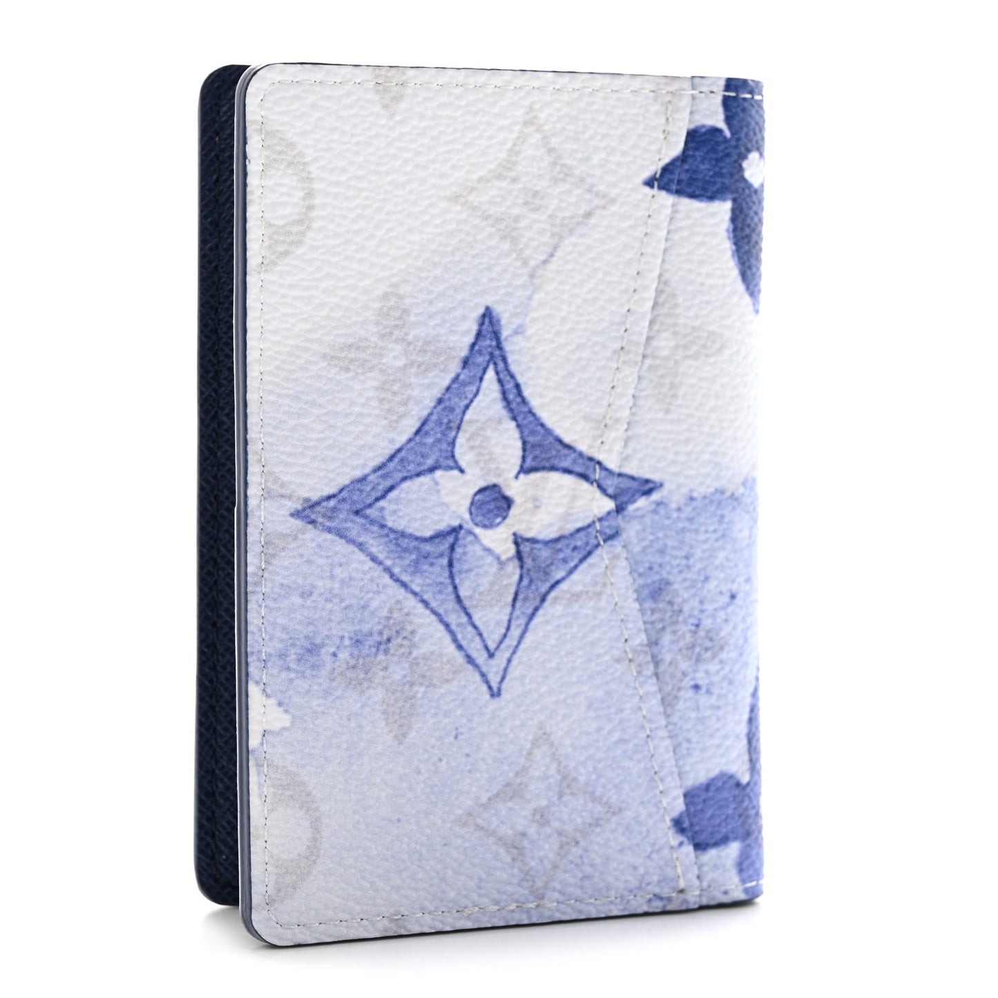 Monogram Watercolor Pocket Organizer Blue