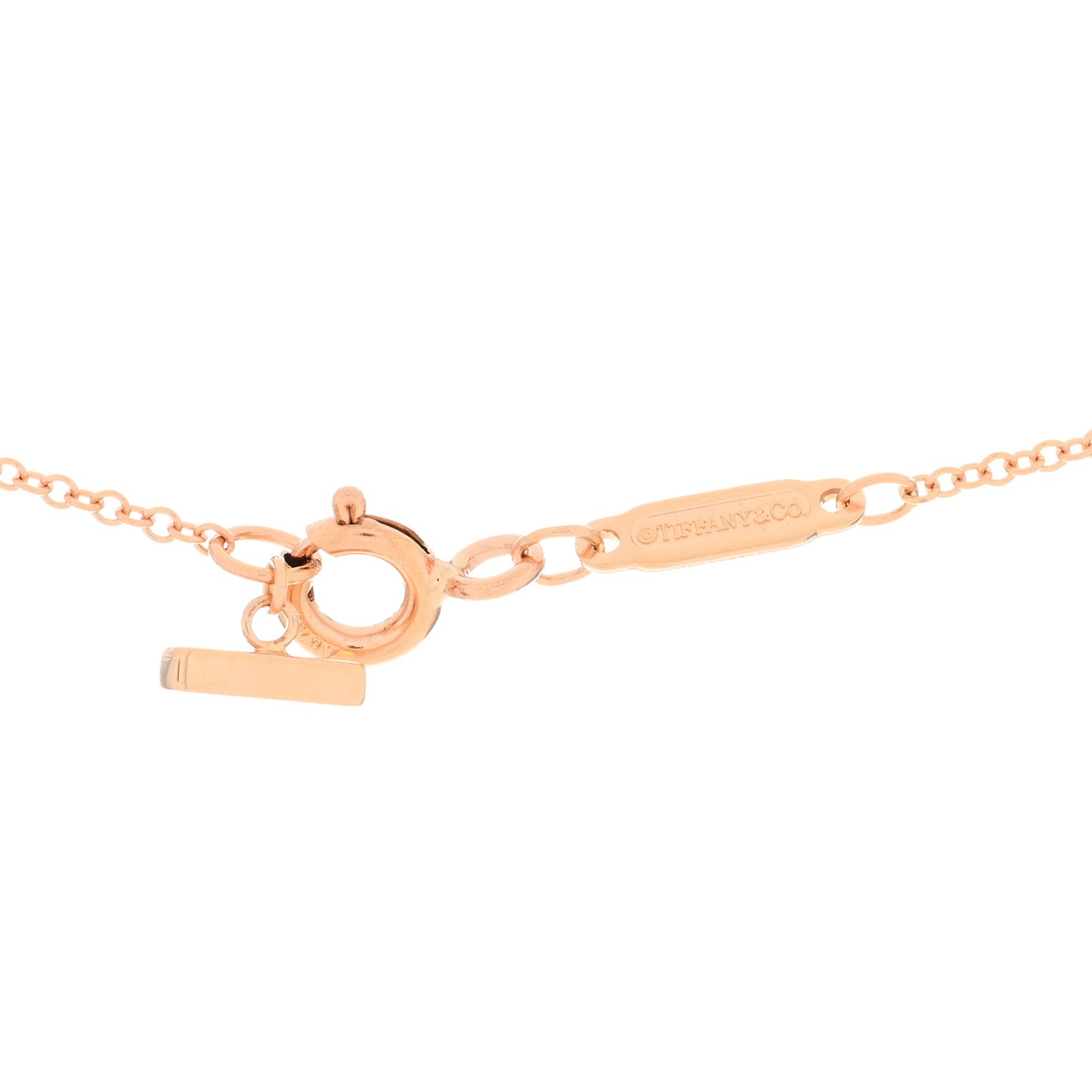 18K Rose Gold Small T Smile Pendant Necklace