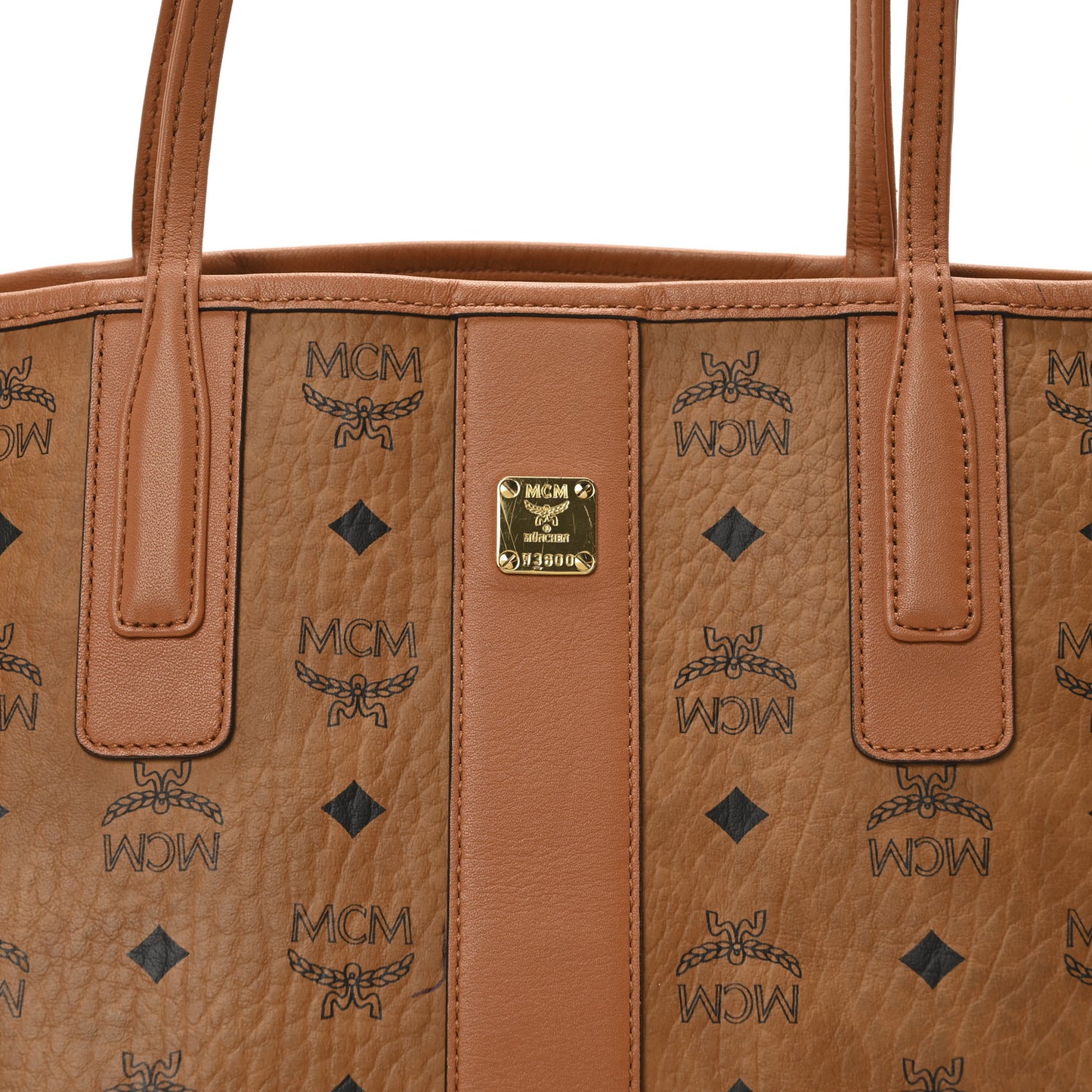 Visetos Small Liz Reversible Shopper Tote Cognac Cognac
