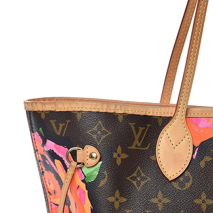 Louis Vuitton Monogram Roses Neverfull MM 18 of 20