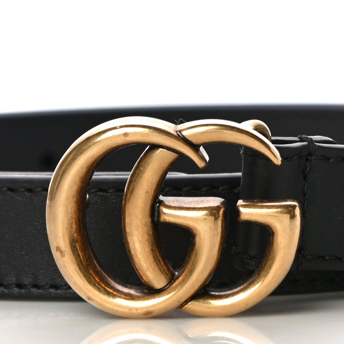Calfskin Double G 20mm Belt 80 32 Black