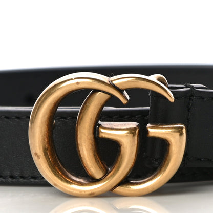 Gucci Calfskin Double G 20mm Belt 80 32 Black 3 of 8