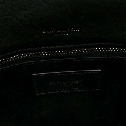 Saint Laurent Grained Lambskin Monogram Large Niki Chain Satchel Black 6 of 9