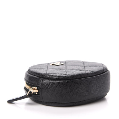 Chanel Caviar Quilted Zip Around Classic Coin Purse Black 4 of 9