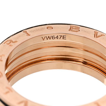 Bulgari 18K Rose Gold Black Ceramic B.Zero1 Rock Two-Band Ring 59 8.75 5 of 6