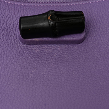 Gucci Cellarius Calfskin Small Bamboo Daily Top Handle Bag Purple 11 of 11