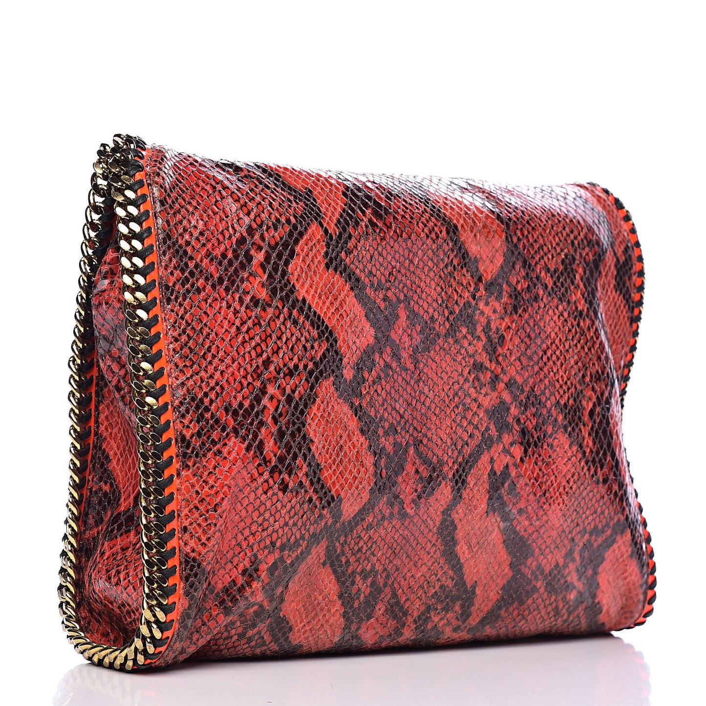 Eco Python Small Falabella Tote Orange