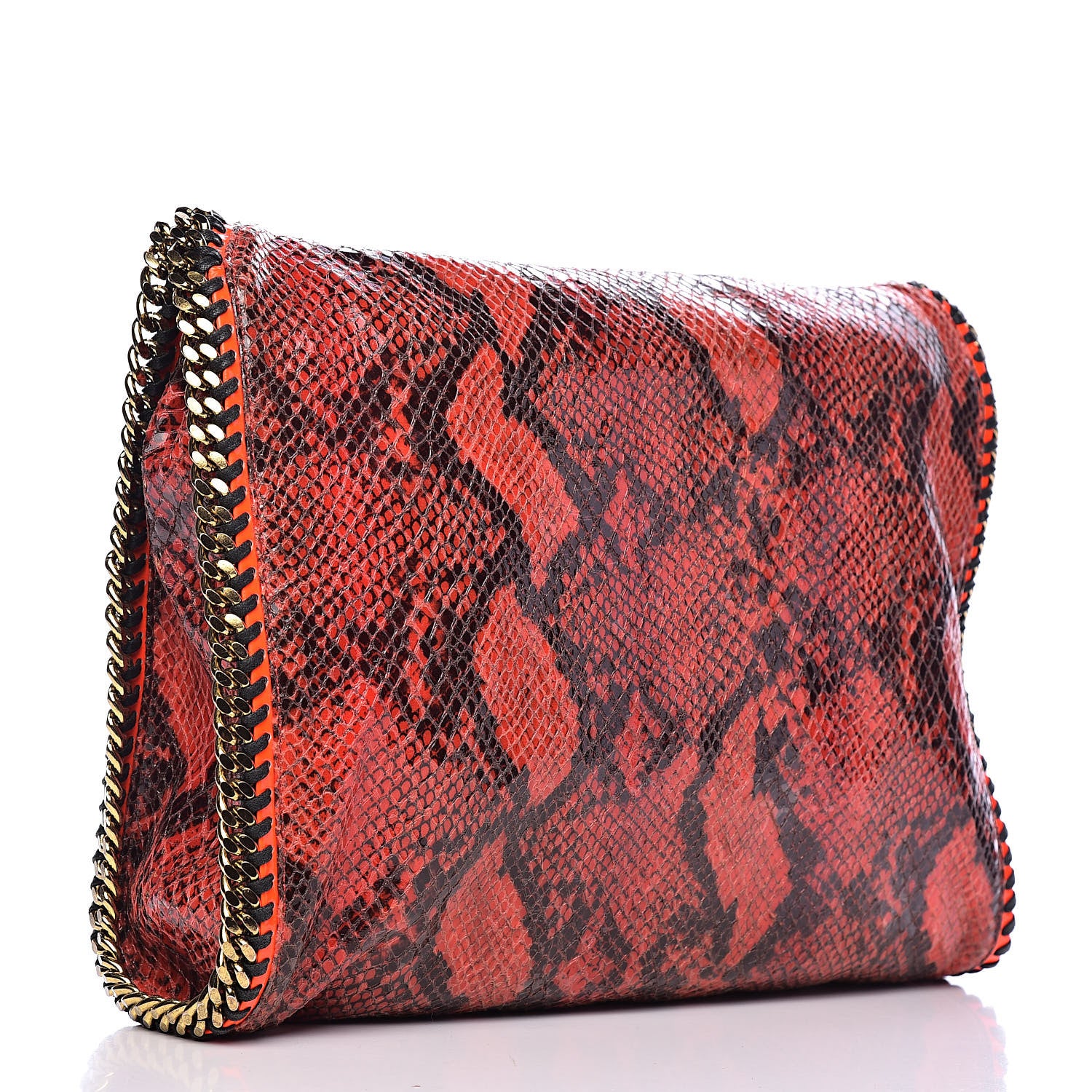 Stella McCartney Eco Python Small Falabella Tote Orange 3 of 10
