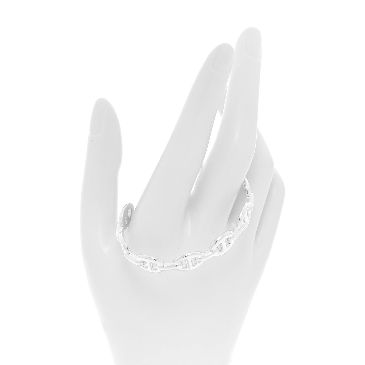 Sterling Silver MM Chaine d'Ancre Enchainee Cuff Bracelet ST