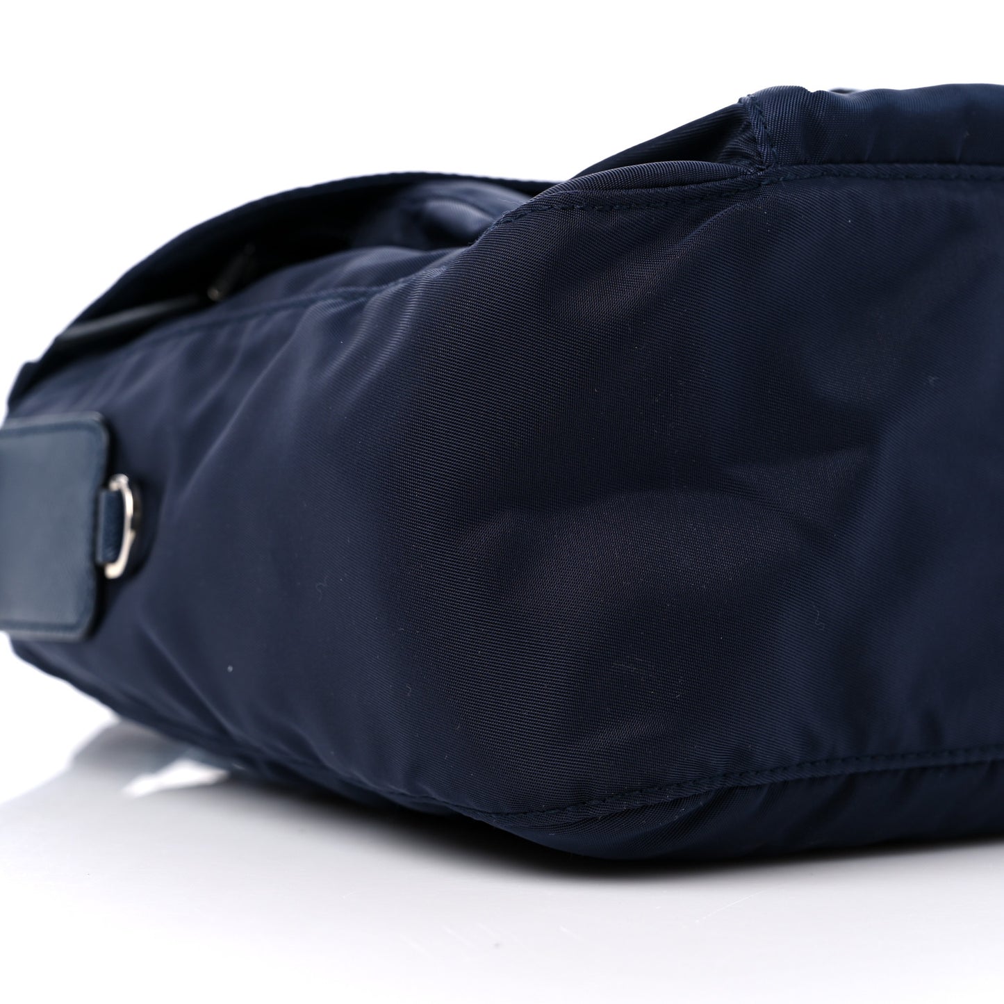Nylon Vela Saffiano Single Buckle Messenger Shoulder Bag Blue Black