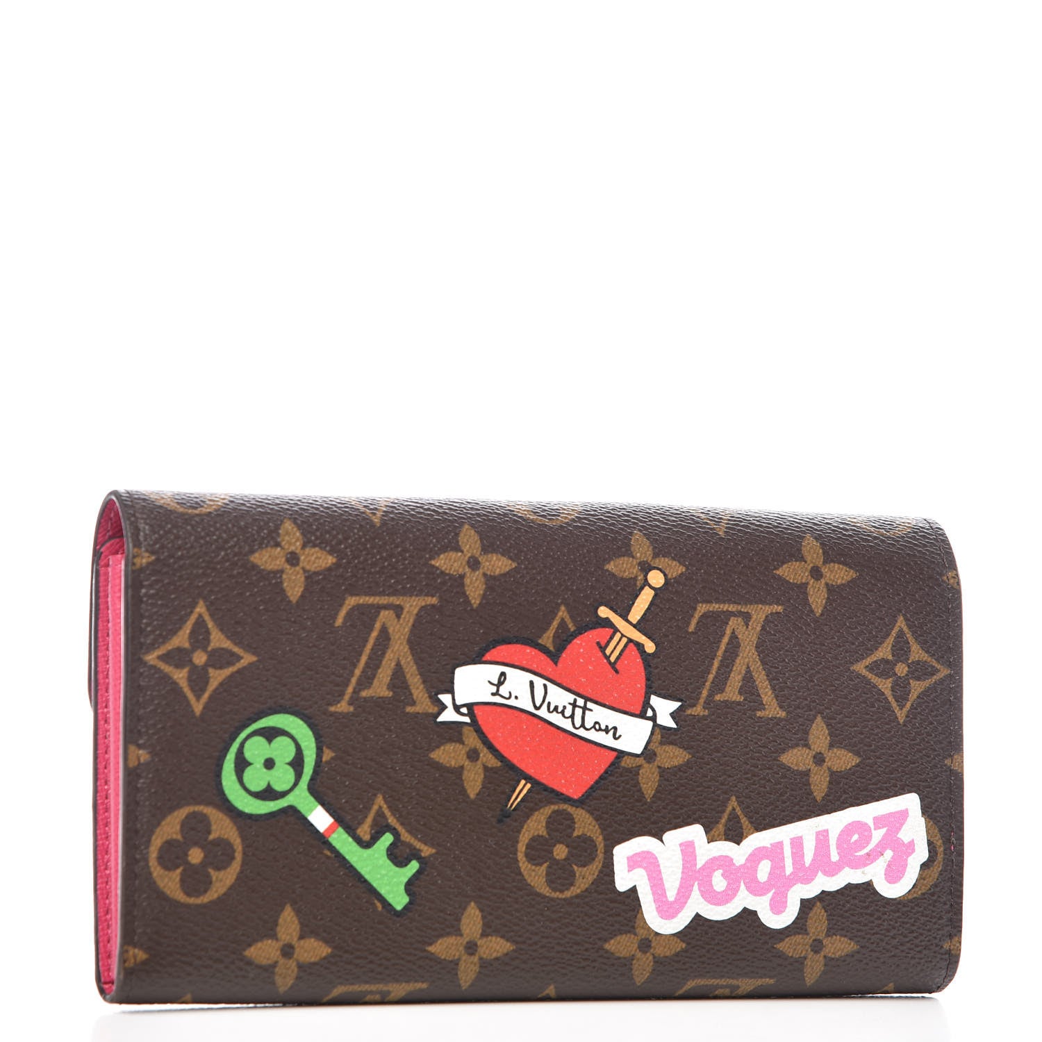 Louis Vuitton Monogram Travel Stickers Sarah Wallet 3 of 7