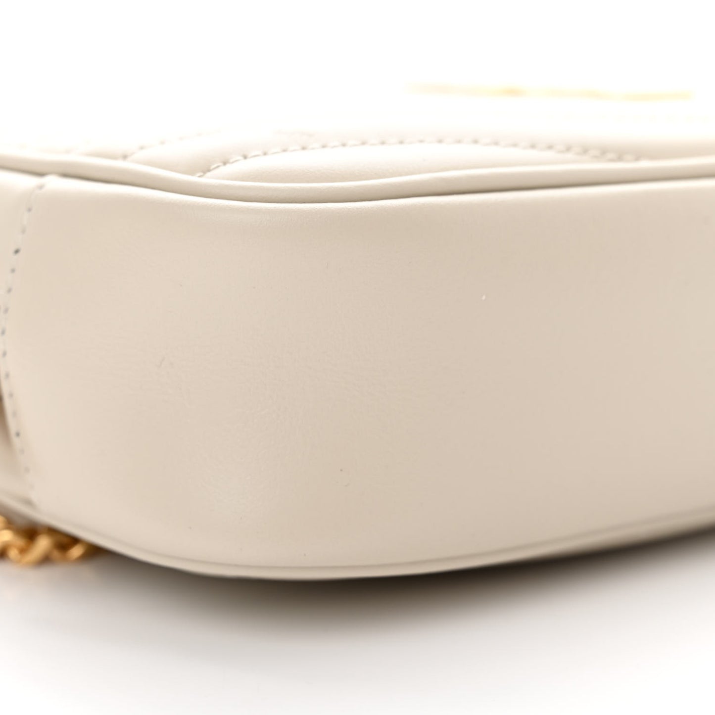 Calfskin Matelasse Monogram Mini Lou Camera Bag Crema Soft