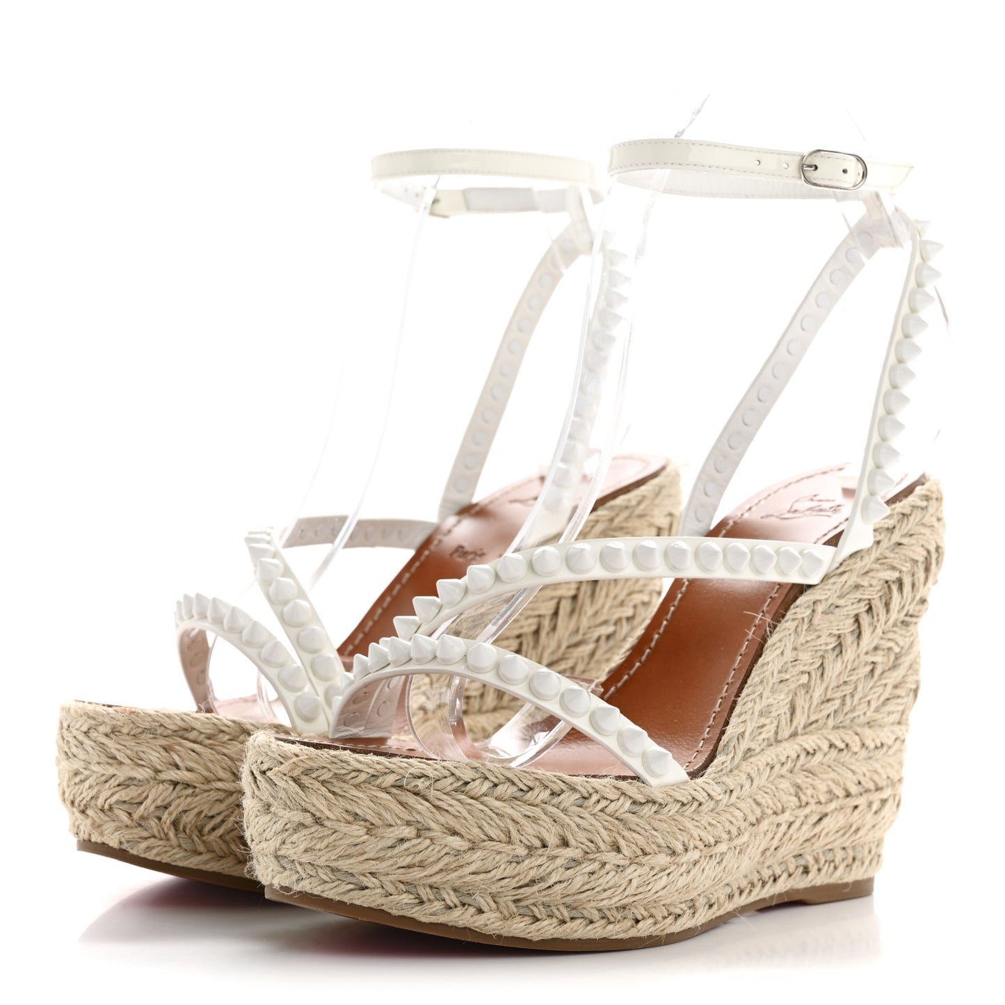 Patent Mafaldina 120 Wedge Sandals 38 White