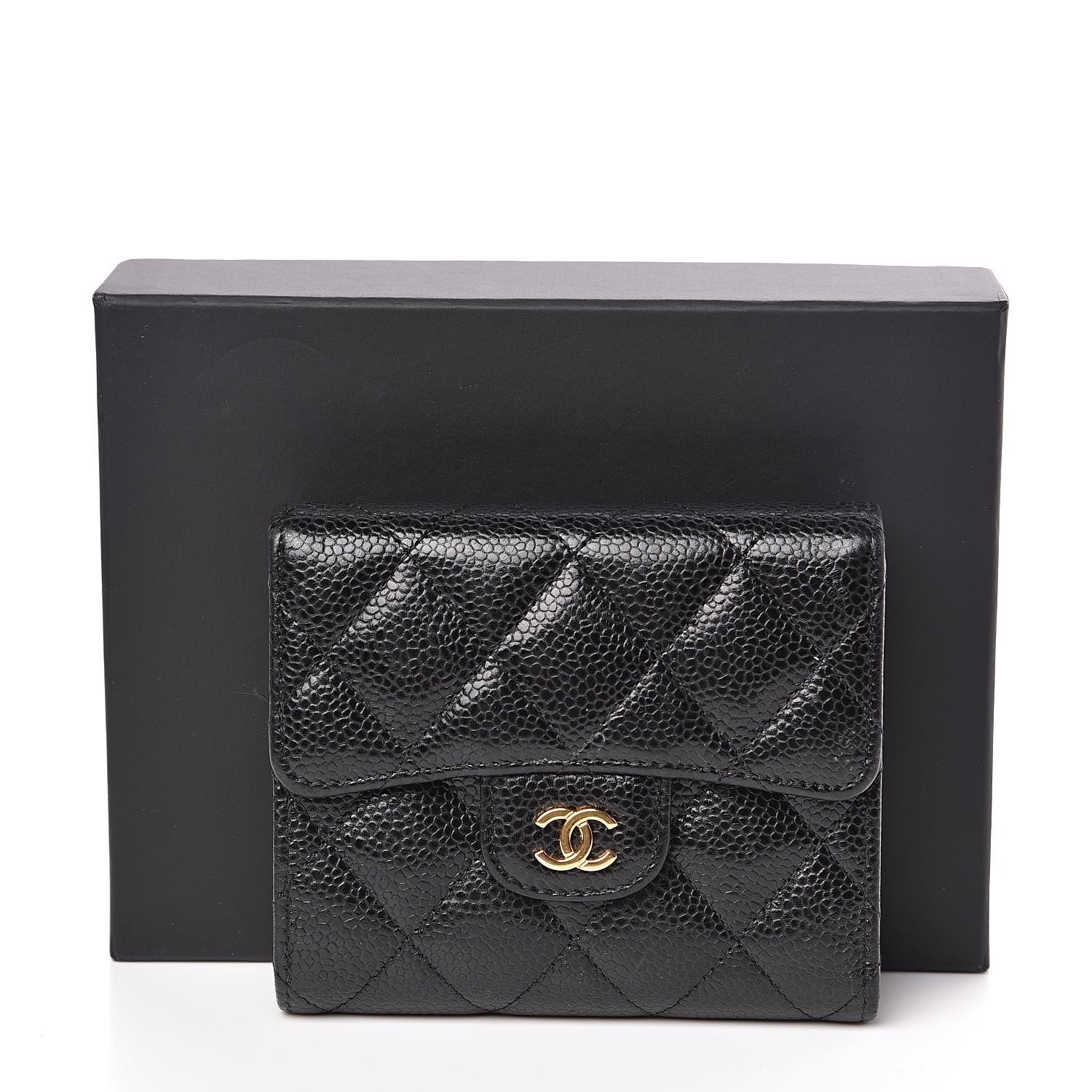Chanel Caviar Quilted Compact Flap Wallet Black 10 of 10