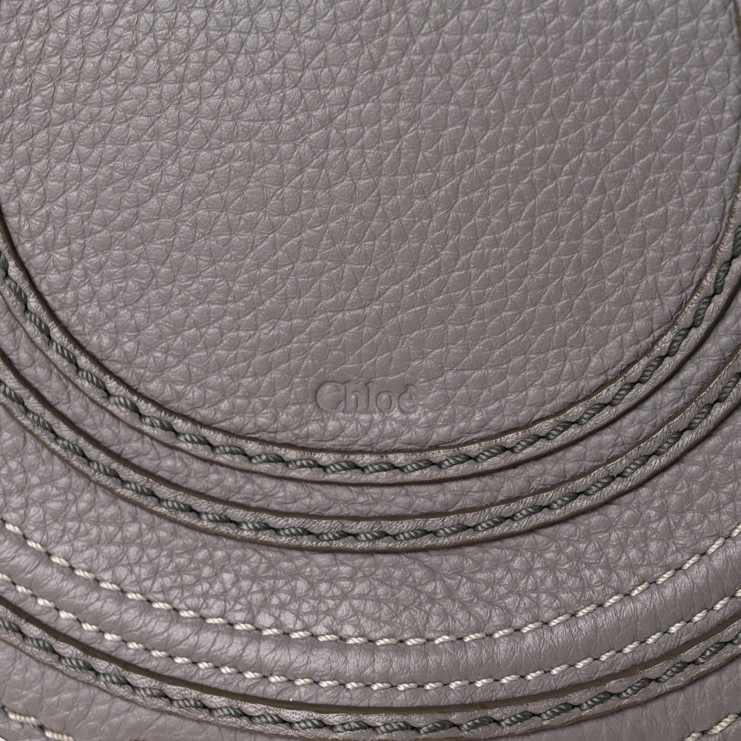 Calfskin Mini Marcie Round Crossbody Bag Cashmere Grey