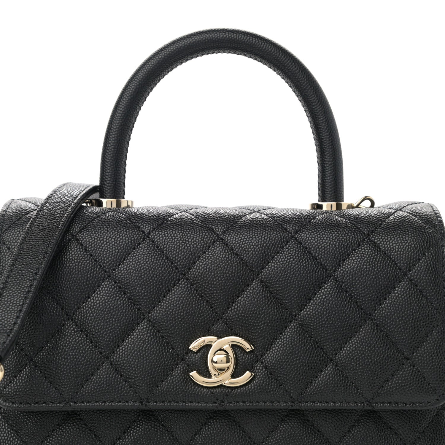 Chanel Caviar Quilted Mini Coco Handle Flap Black 7 of 8