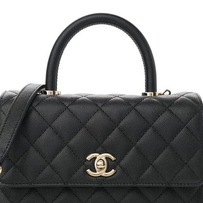 Chanel Caviar Quilted Mini Coco Handle Flap Black 7 of 8
