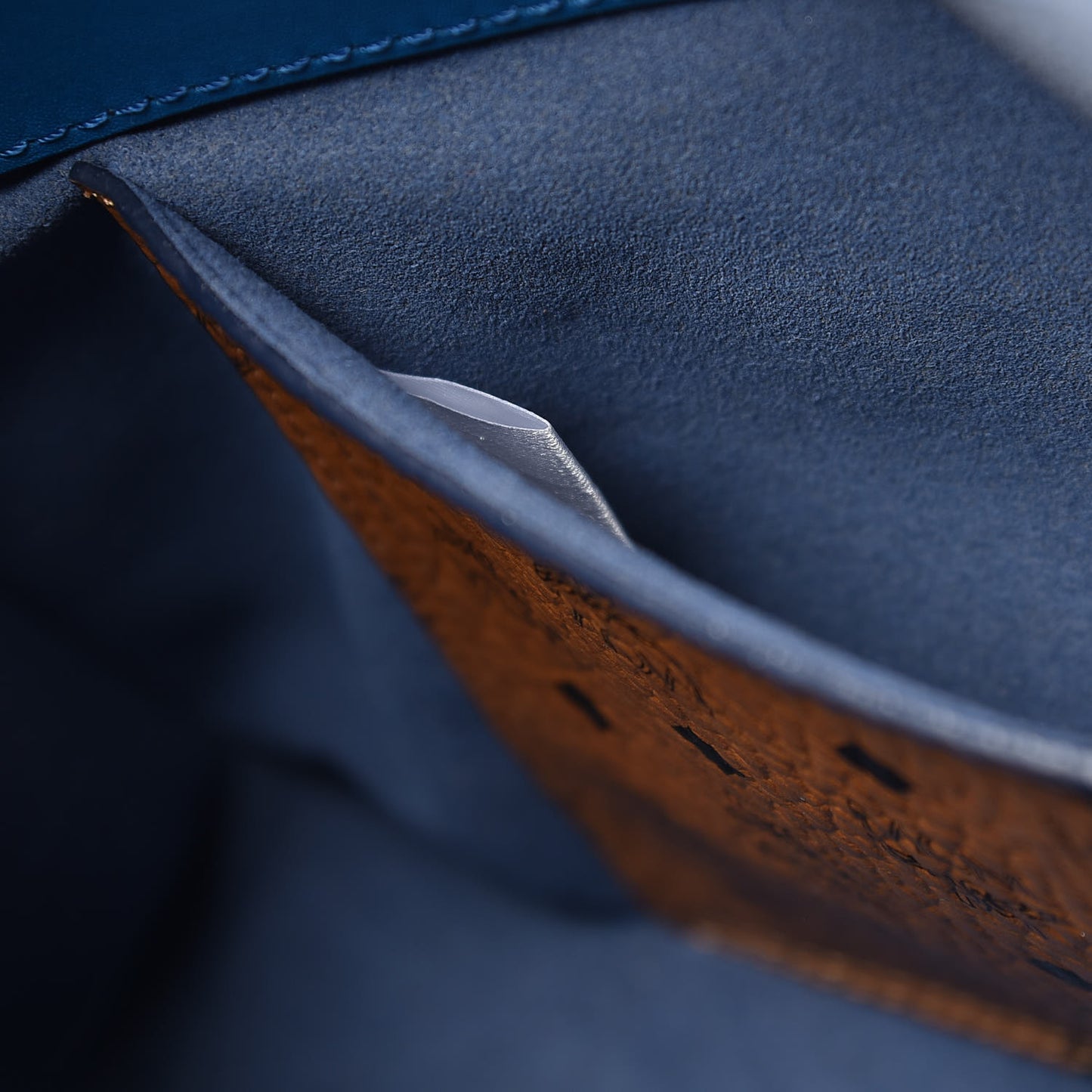 Grained Calfskin Medium Milla Tote Navy