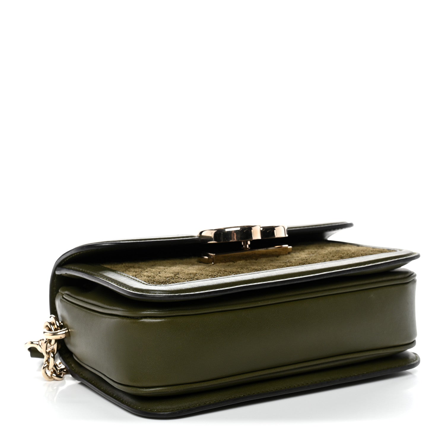 Gucci Suede Microguccissima Go Small Shoulder Bag Forest Green 4 of 14