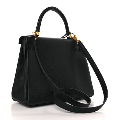 Hermes Togo Kelly Retourne 25 Black 3 of 9