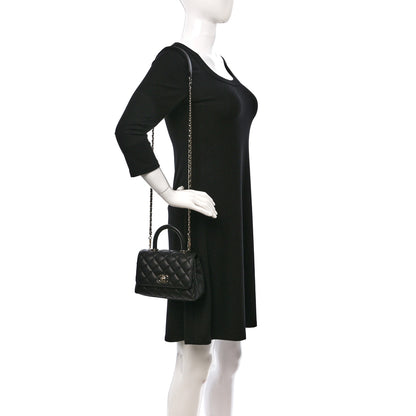 Chanel Caviar Quilted Extra Mini Coco Handle Flap Black 2 of 9