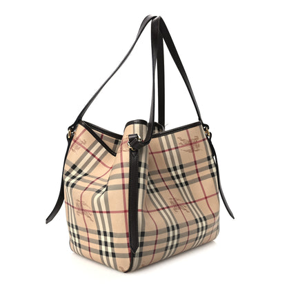 Burberry Haymarket Check Small Canterbury Tote Chocolate 3 of 10