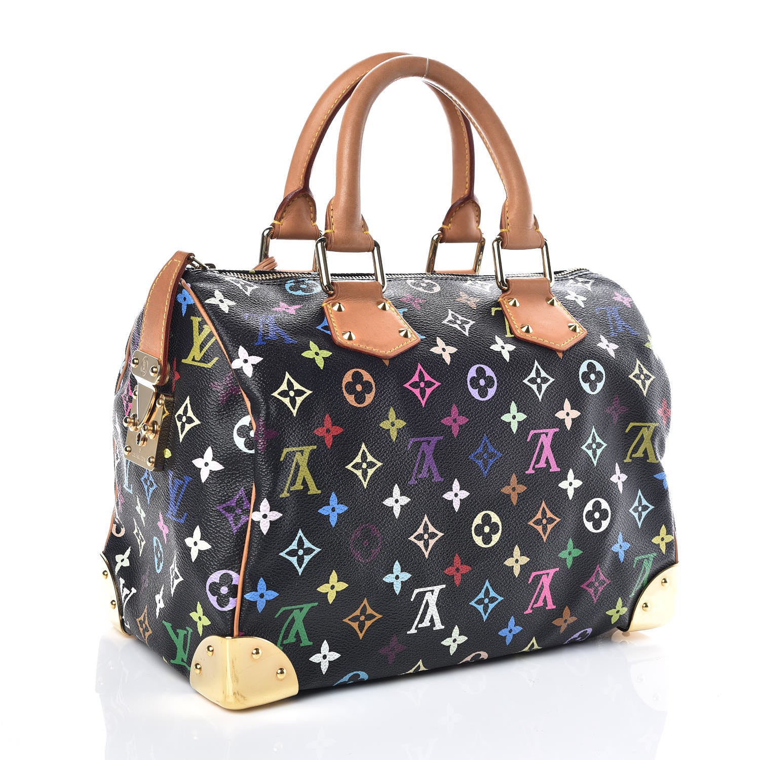 Louis Vuitton Monogram Multicolor Speedy 30 Black 3 of 9