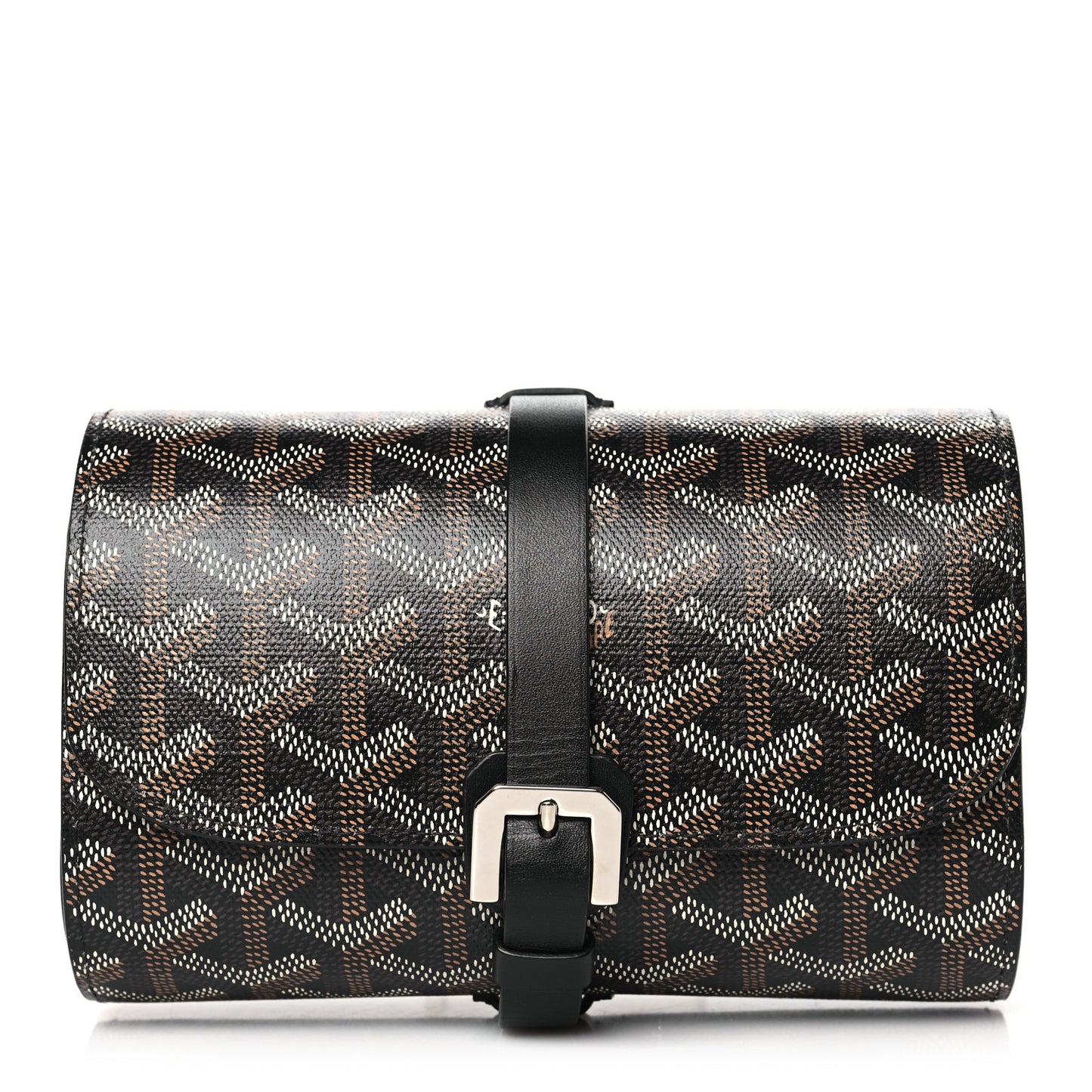 Goyardine Double Travel Watch Case Black