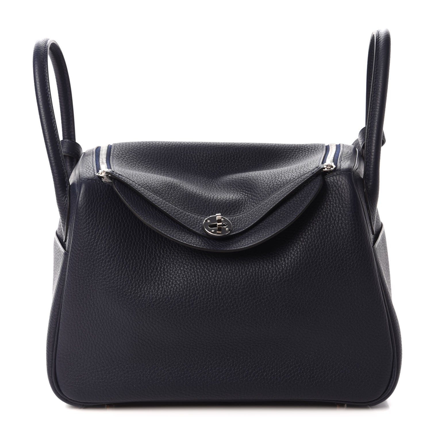 Hermes Taurillon Clemence Lindy 30 Bleu Nuit 1 of 10