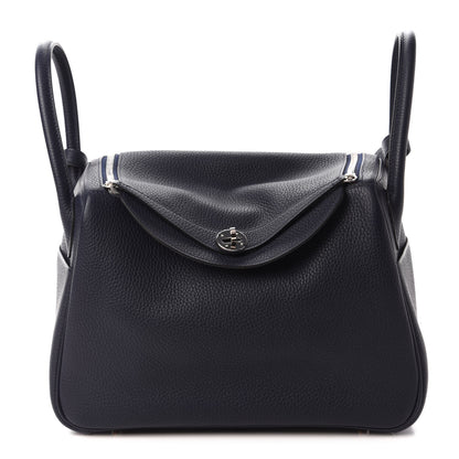 Hermes Taurillon Clemence Lindy 30 Bleu Nuit 1 of 10