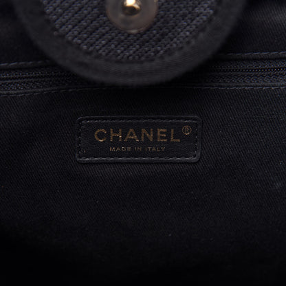 Chanel Canvas Medium Deauville Tote Black 6 of 10