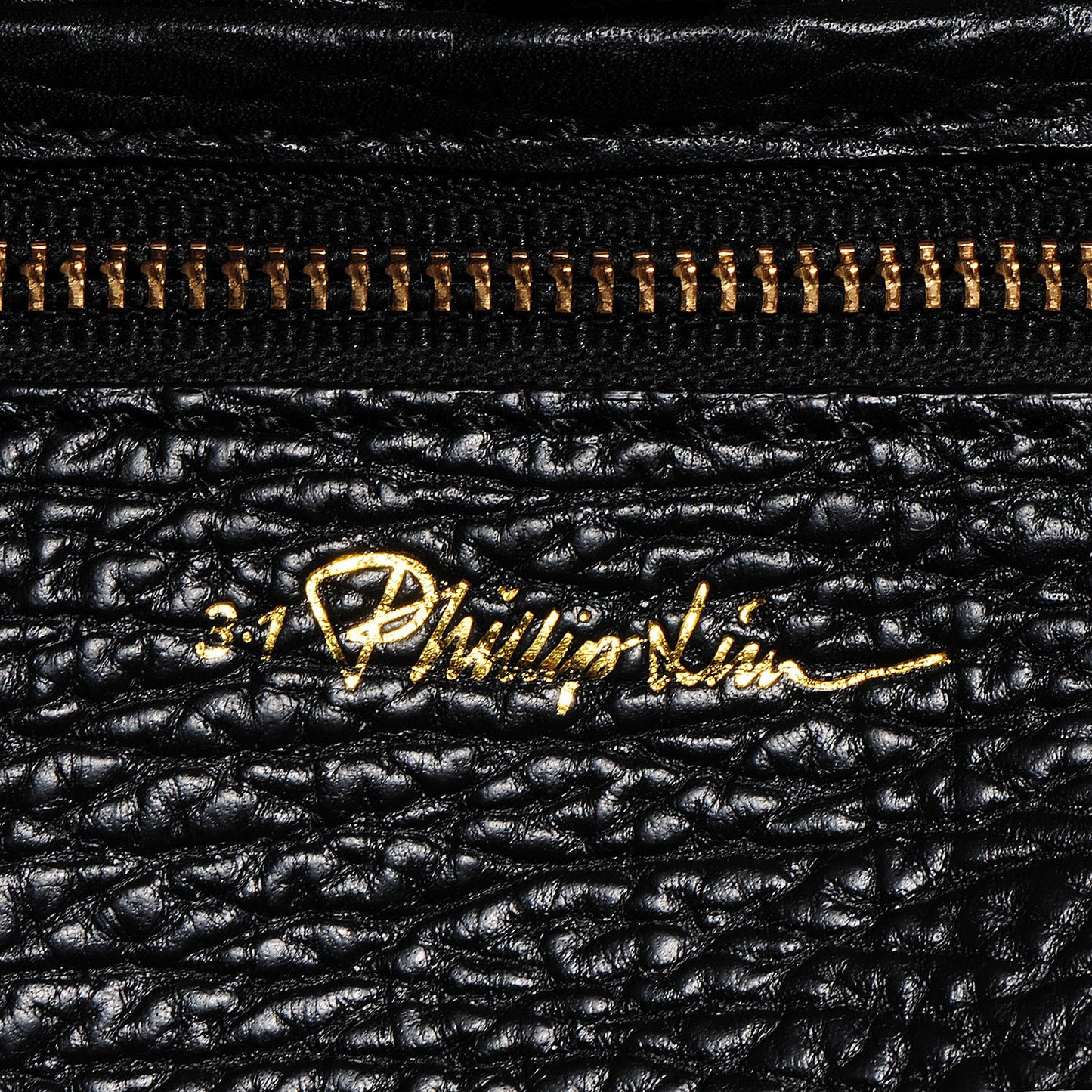 3.1 Textured Calfskin Medium Pashli Satchel Black
