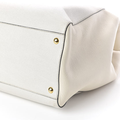 Fendi Vitello Elite Large 2Jours Tote Latte Bianco 10 of 15
