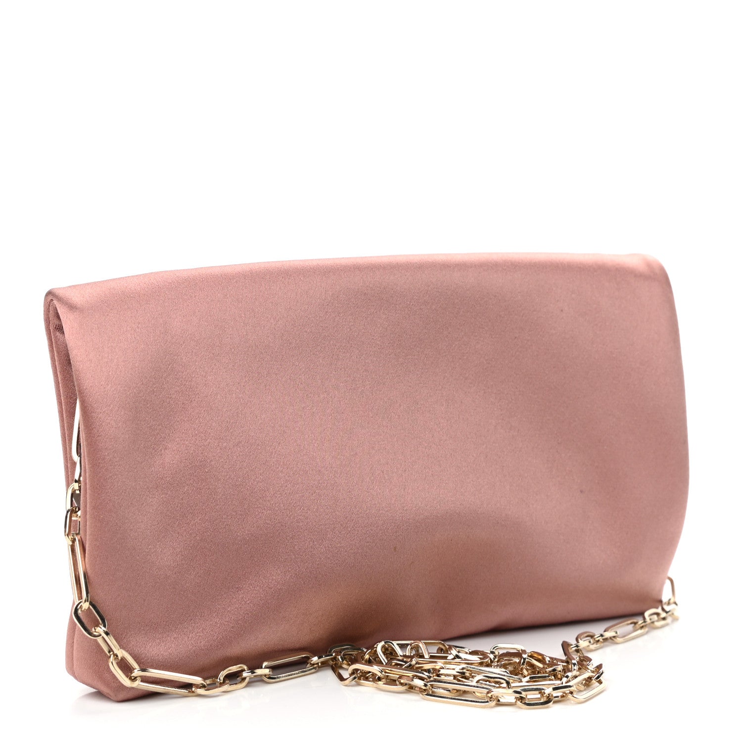 Jimmy Choo Satin Crystal Titania Clutch Blush 3 of 10