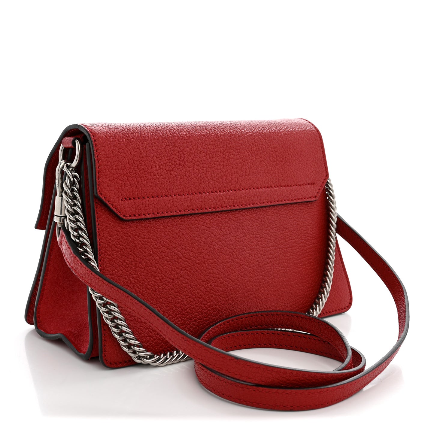 Goatskin Small GV3 Shoulder Bag Bright Red