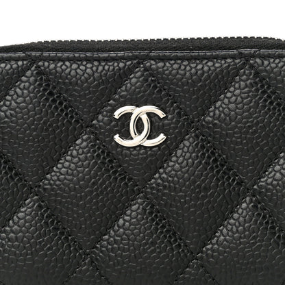 Chanel Caviar Quilted Zip Coin Purse Black 8 of 14