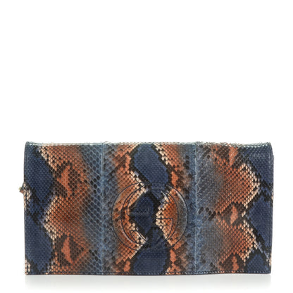 Gucci Python Medium Soho Clutch Blue Sienna 1 of 7