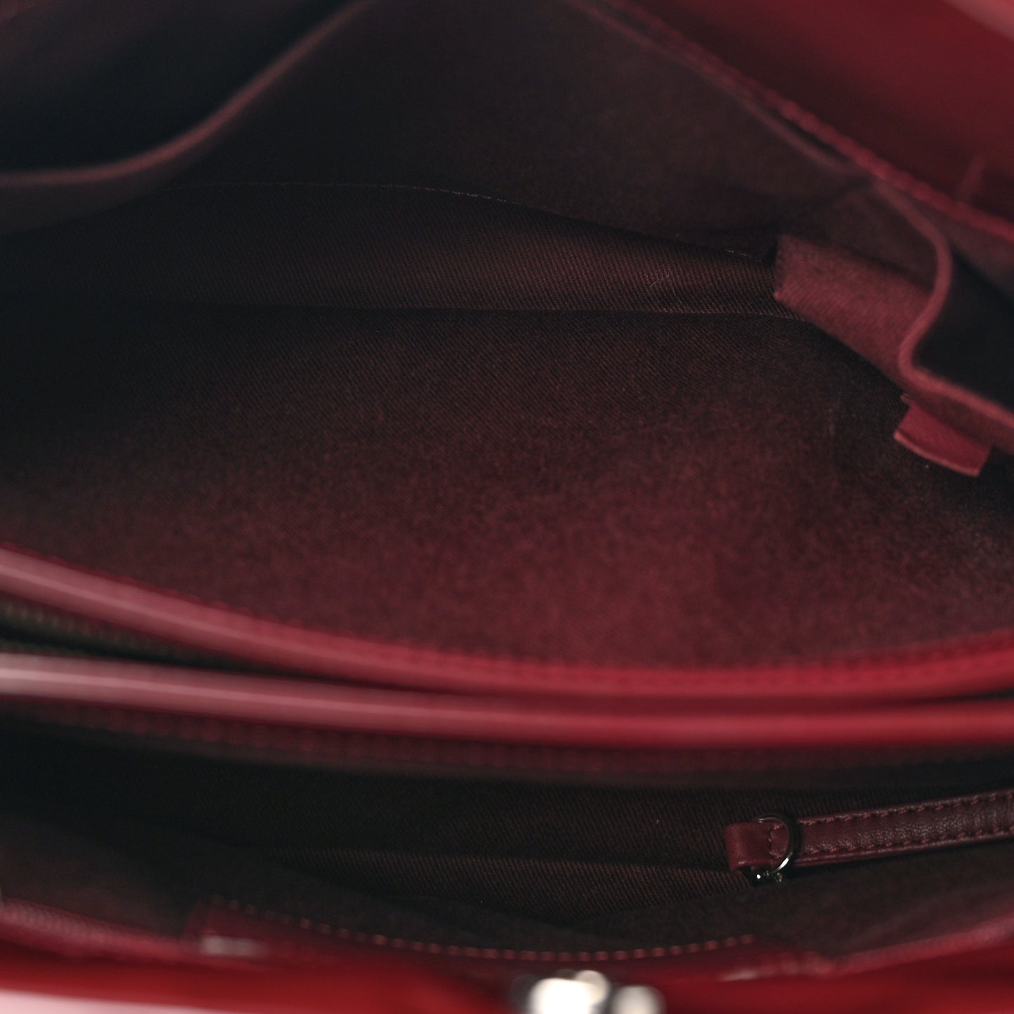Patent Quilted Large Just Mademoiselle Bowling Bag Plum