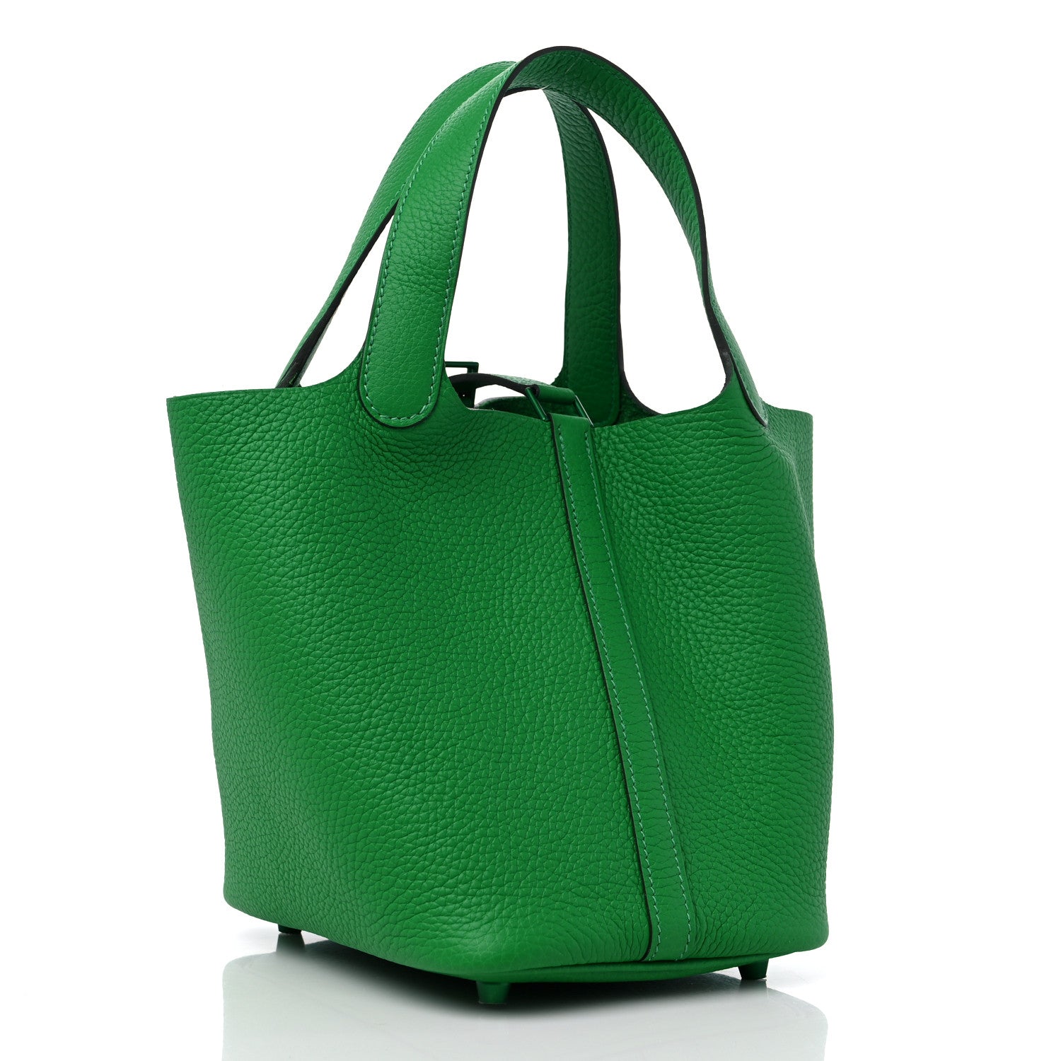 Hermes Taurillon Clemence Monochrome Picotin Lock 18 PM Bambou 3 of 10
