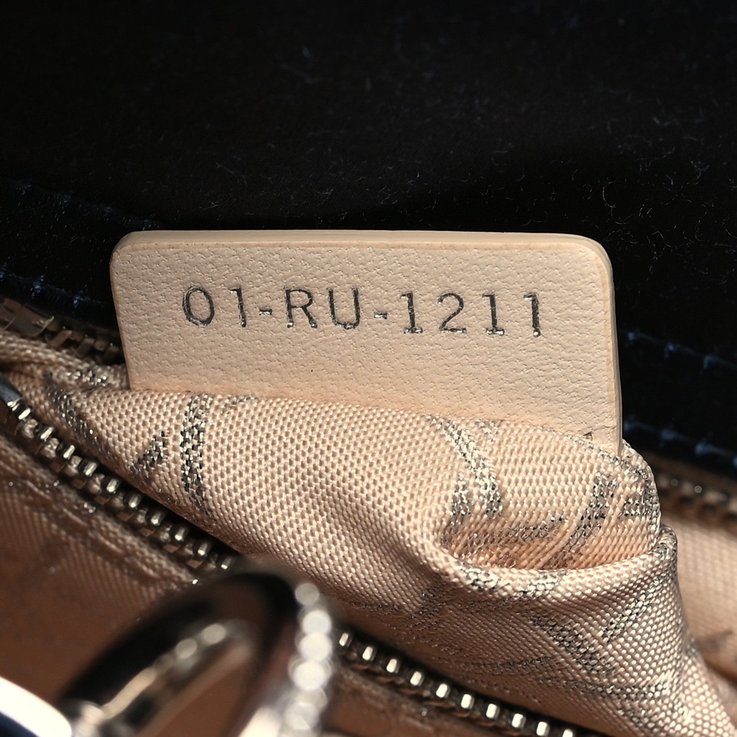 Christian Dior Satin Crystal Cannage Mini Lady Dior Navy 7 of 10