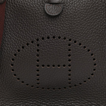 Hermes Taurillon Clemence Evelyne TPM Chocolate 14 of 21