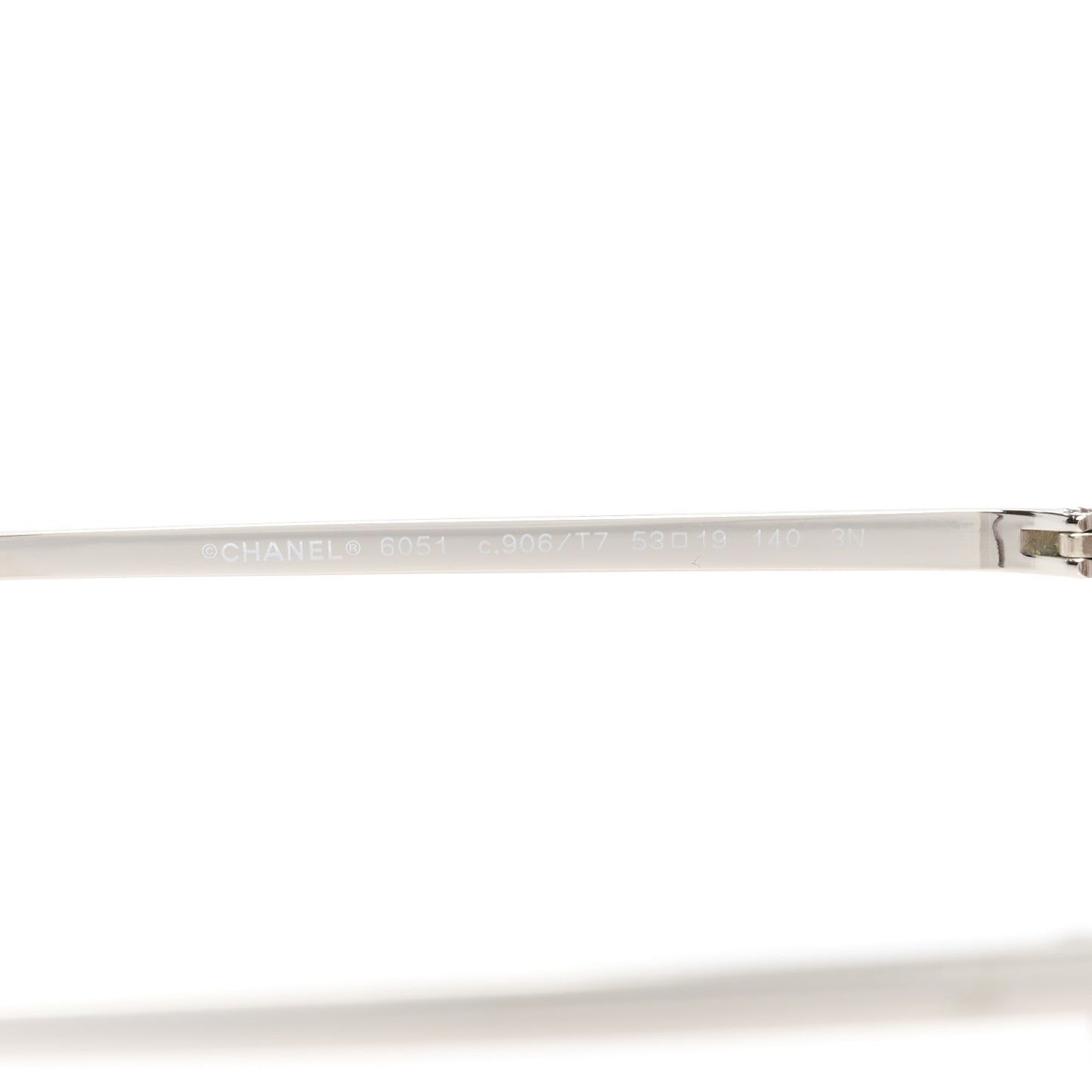 18K White Gold Mirror Square Sunglasses 6051 Gray