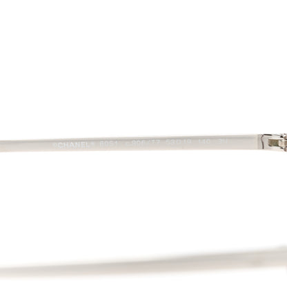 Chanel 18K White Gold Mirror Square Sunglasses 6051 Gray 5 of 7