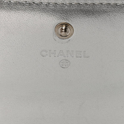 Chanel Metallic Lambskin Quilted Long Flap Wallet Silver 6 of 10