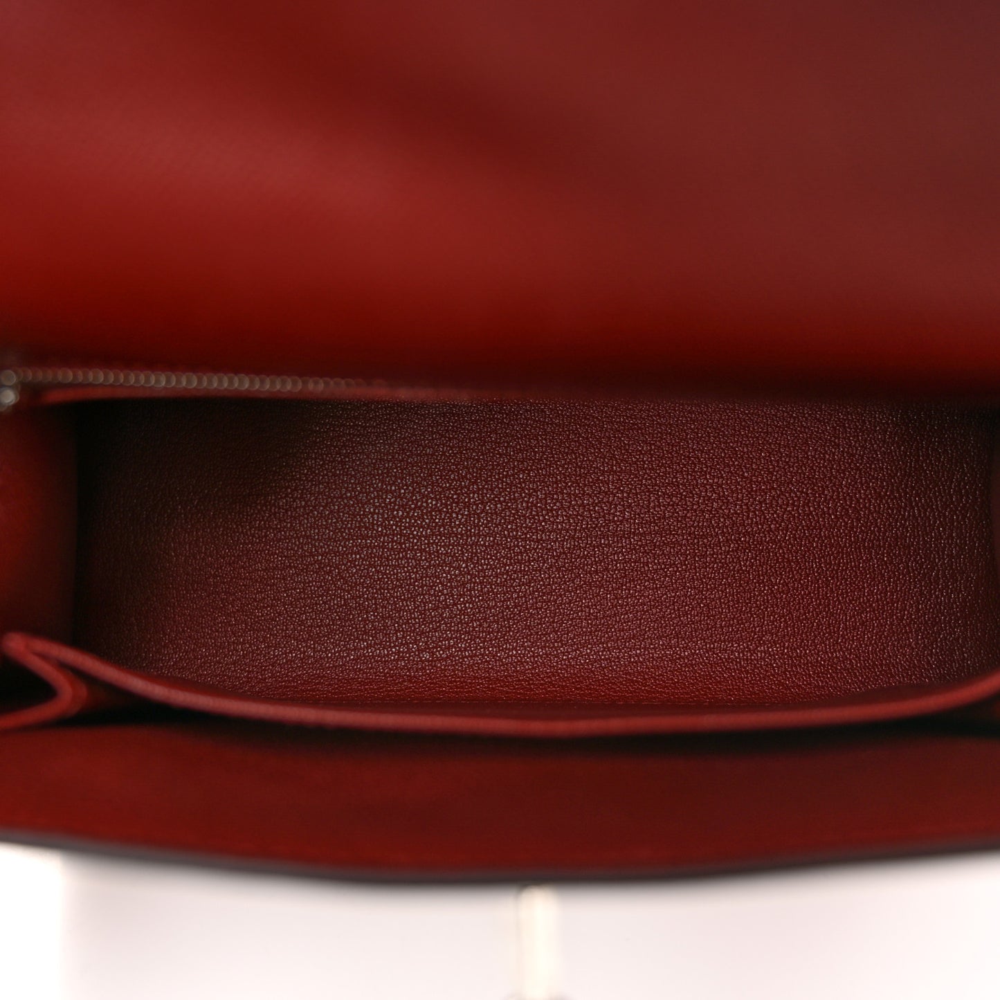 Madame Calfskin Shiny Niloticus Crocodile Kelly Sellier Touch 25 Rouge H Terre