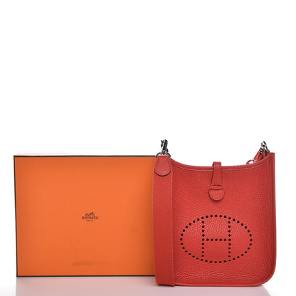 Hermes Taurillon Clemence Evelyne TPM Rouge Tomate 9 of 9