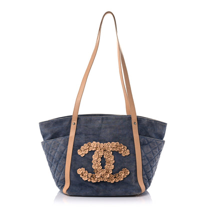 Chanel Denim CC Flower Tote Blue 1 of 22